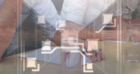 Digital data interface interconnection in business meeting