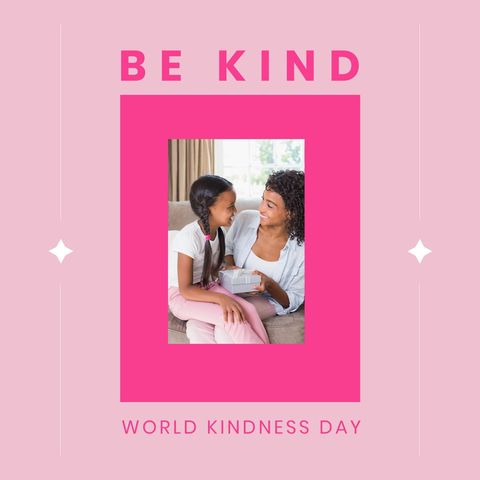 Mother and Daughter Celebrating World Kindness Day with Gift