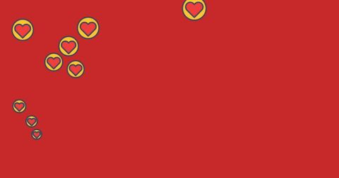 Social Media Hearts Over Vibrant Red Background - Download Free Stock Images Pikwizard.com