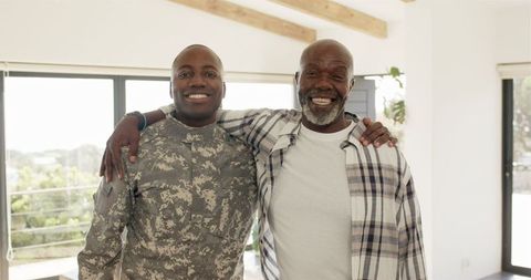 Happy Father and Son Bonding Moment at Home