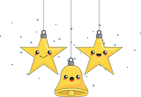 cute cartoon christmas decorations on transparent background - Download Free Stock Videos Pikwizard.com