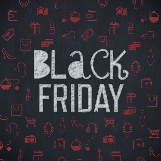 Black Friday Chalkboard Style Sale Promotion Banner - Download Free Stock Templates Pikwizard.com