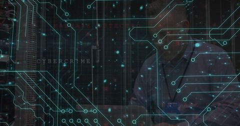 Cybersecurity Concept with Digital Padlock and Circuit Image Overlay - Download Free Stock Images Pikwizard.com