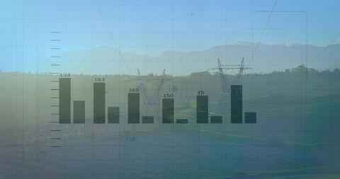 digital finance analytics overlaid on scenic landscape - Download Free Stock Images Pikwizard.com