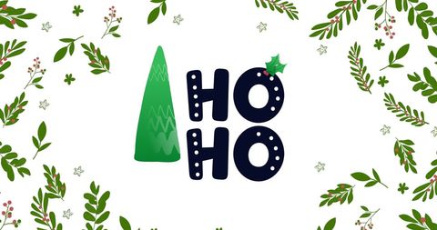 Festive Holiday Typography with Christmas Decorations