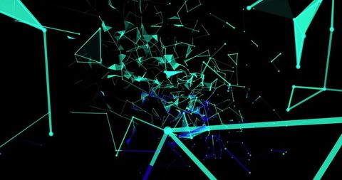 Futuristic Digital Network with Geometrical Patterns - Download Free Stock Images Pikwizard.com
