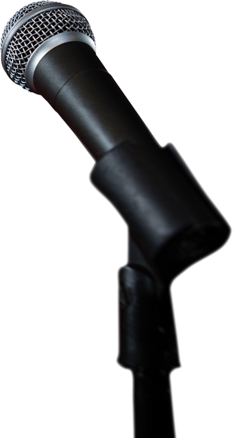 Digital Illustration of Stage Microphone on Transparent Background - Download Free Stock Videos Pikwizard.com