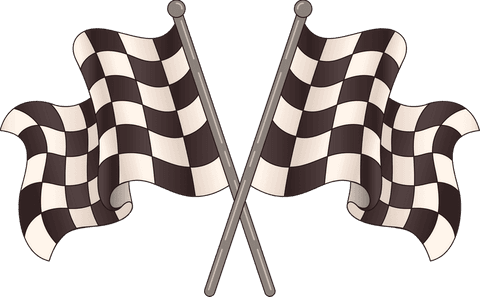 pair of crossed checkered racing flags on transparent background - Download Free Stock Videos Pikwizard.com