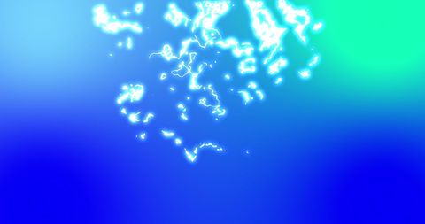 Glowing Electrical Energy Over Vivid Blue and Green Background - Download Free Stock Images Pikwizard.com