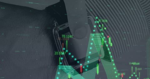 Analyzing Financial Data Overlay with Smartwatch Interaction - Download Free Stock Images Pikwizard.com