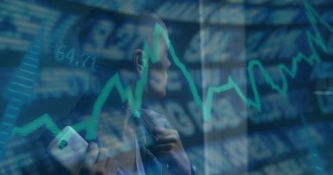 Stock Market Analysis with Futuristic Digital Technology Concept