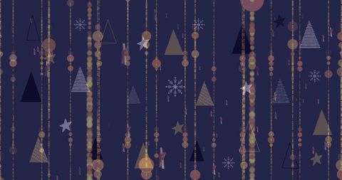 Festive Christmas Lights and Patterns on Navy Background