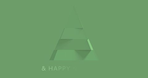 Minimalist Christmas Tree with Festive Text on Green Background