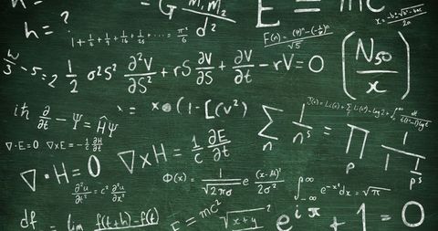 Complex Formulas on Green Chalkboard Conveying Mathematics Concepts - Download Free Stock Images Pikwizard.com