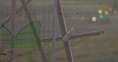 Renewable Energy and Data Analytics Concept Background