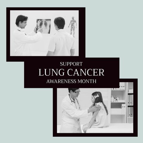 lung cancer awareness with doctors and patients collaboration - Download Free Stock Templates Pikwizard.com
