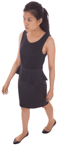 focused asian businesswoman standing transparent background - Download Free Stock Videos Pikwizard.com