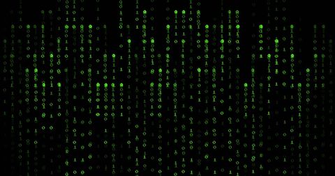 Green Binary Code Flow Over Black Background - Download Free Stock Images Pikwizard.com
