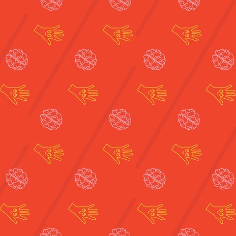 pattern of hand and brain illustration on transparent background - Download Free Stock Videos Pikwizard.com