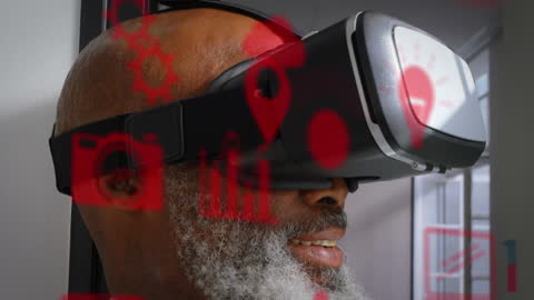 Man Engaging with Virtual Reality Technology