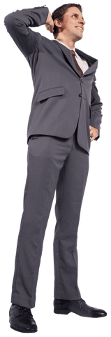 Confident Businessman Smiling Standing Transparent Background