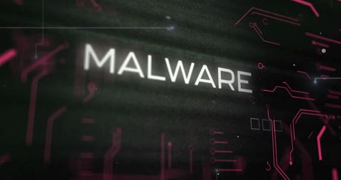 Digital Malware Text with Abstract Circuit Design - Download Free Stock Images Pikwizard.com