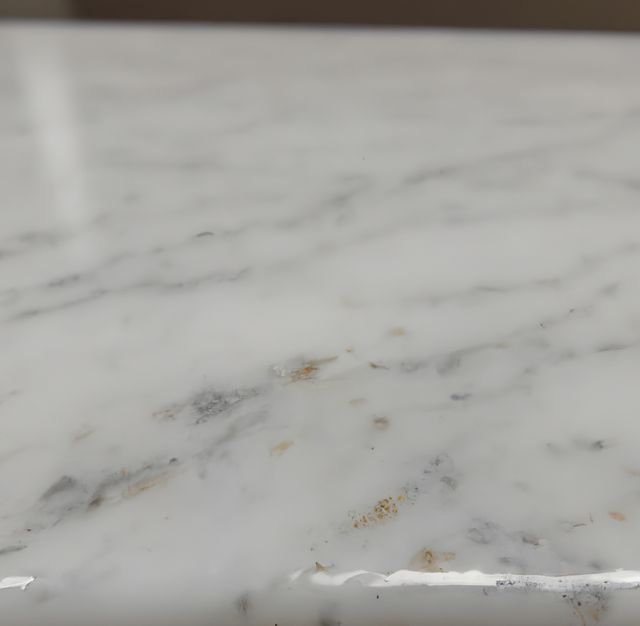 Close up of white granite marble background with copy space created using generative ai technology. Texture, material and colour concept, digitally generated video.
