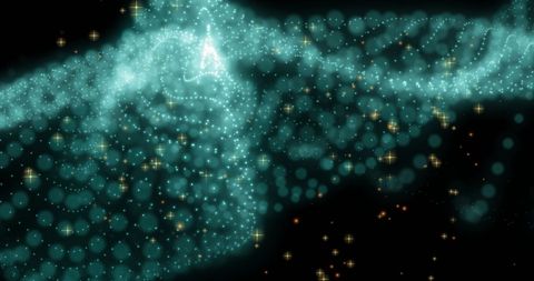 Glowing Particles Forming Cosmic Nebula Shape in Outer Space - Download Free Stock Images Pikwizard.com