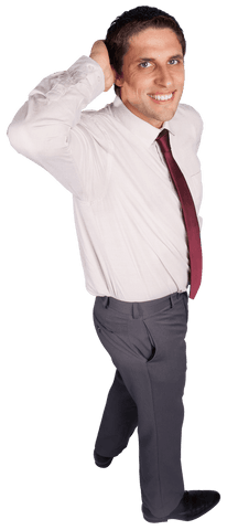happy businessman in formal wear on transparent background - Download Free Stock Videos Pikwizard.com
