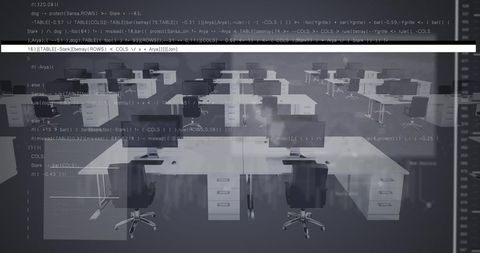 Data Processing Interface Over Modern Office Workspace - Download Free Stock Images Pikwizard.com