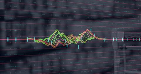 Abstract Financial Data Visualization Superimposed on Retail Space - Download Free Stock Images Pikwizard.com
