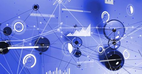 Digital Network Visualization with Charts and Analytics Elements