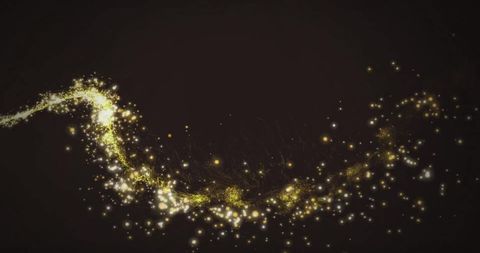 Golden Light Trails on Black Background - Download Free Stock Images Pikwizard.com