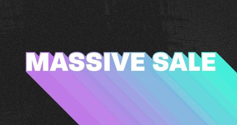 Massive Sale Banner with Colorful Rainbow Gradient - Download Free Stock Images Pikwizard.com