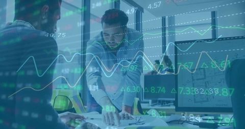 Analyzing Financial Data with Innovative Technology in Diverse Office - Download Free Stock Images Pikwizard.com
