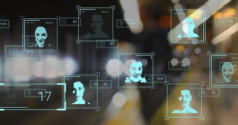 Biometric Data Profiles in Digital Interface - Download Free Stock Images Pikwizard.com