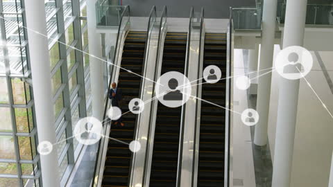 Business Network Concept in Modern Office Environment