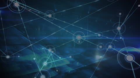 Futuristic Network Connections with Light Trails