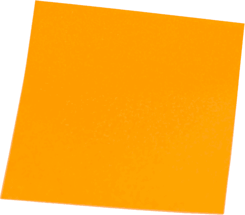 Bright orange transparent shape on isolated background