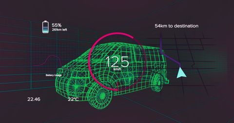 data analytics overlay on 3d car model for smart transportation - Download Free Stock Images Pikwizard.com