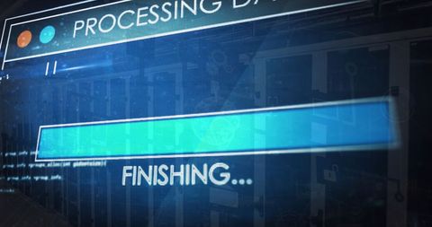 Data Processing Interface with Progress Bar - Download Free Stock Images Pikwizard.com