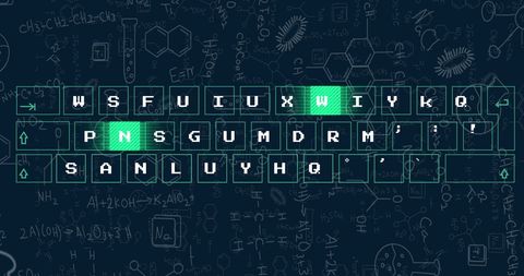 Virtual keyboard overlaying scientific mathematics