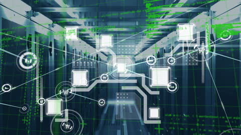 Futuristic Digital Network Flow in Data Center