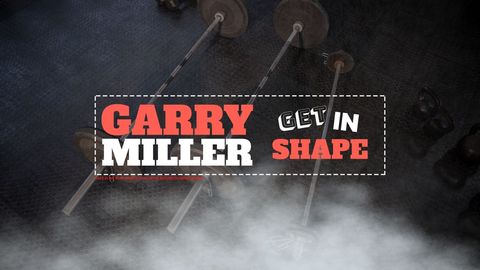 motivational fitness poster with get fit slogan and equipment - Download Free Stock Templates Pikwizard.com