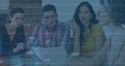 business team discussing financial charts in modern office - Download Free Stock Images Pikwizard.com
