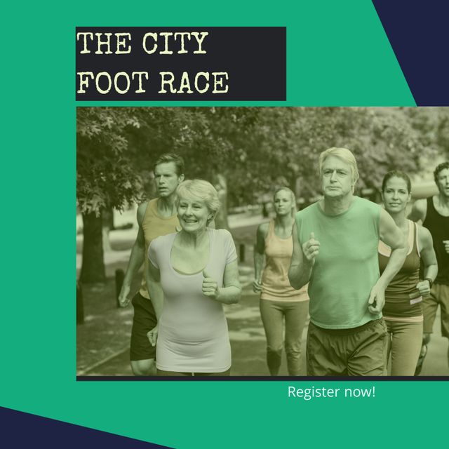 Diverse Group of Runners Participating in City Foot Race - Download Free Stock Templates Pikwizard.com