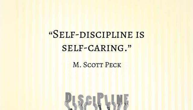 Inspirational Quote on Self-Discipline and Self-Caring - Download Free Stock Templates Pikwizard.com