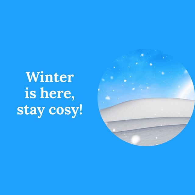 Winter Announcement with Scenic Snow Landscape and Encouraging Text - Download Free Stock Templates Pikwizard.com