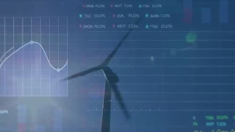 Digital Visualization of Wind Turbine with Financial Data Overlay