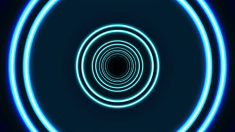 Mesmerizing Futuristic Neon Circles Animation